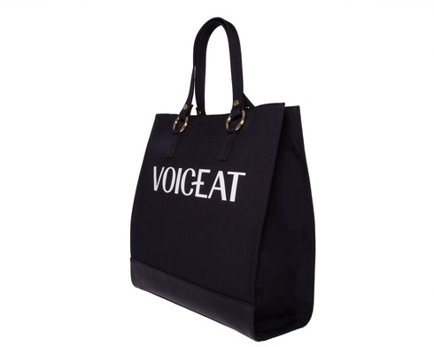 Voiceat tote bag nero dettaglio